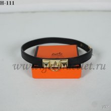 Hermes Rivale Double Wrap Bracelet Black Gold